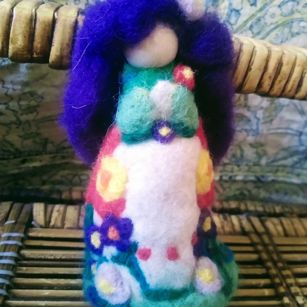 Handmade Needle Felted Waldorf natural Wool